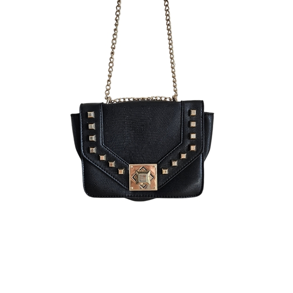 Kurt Gerger Carvela Black and Gold Crossbody - Picture 1 of 15